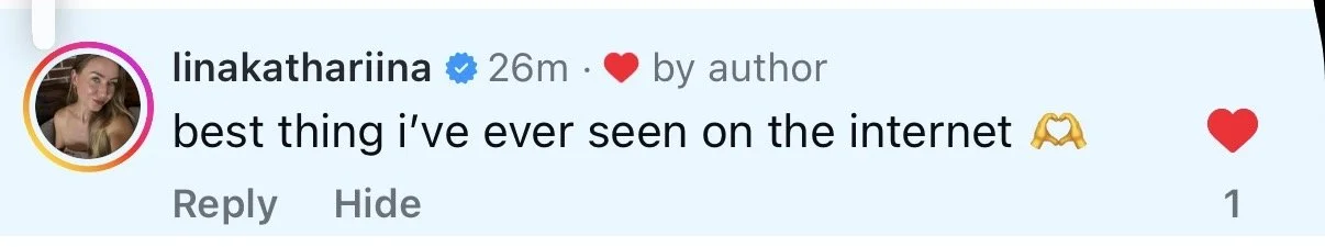 Screenshot of a client message
