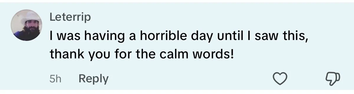 Screenshot of a client message